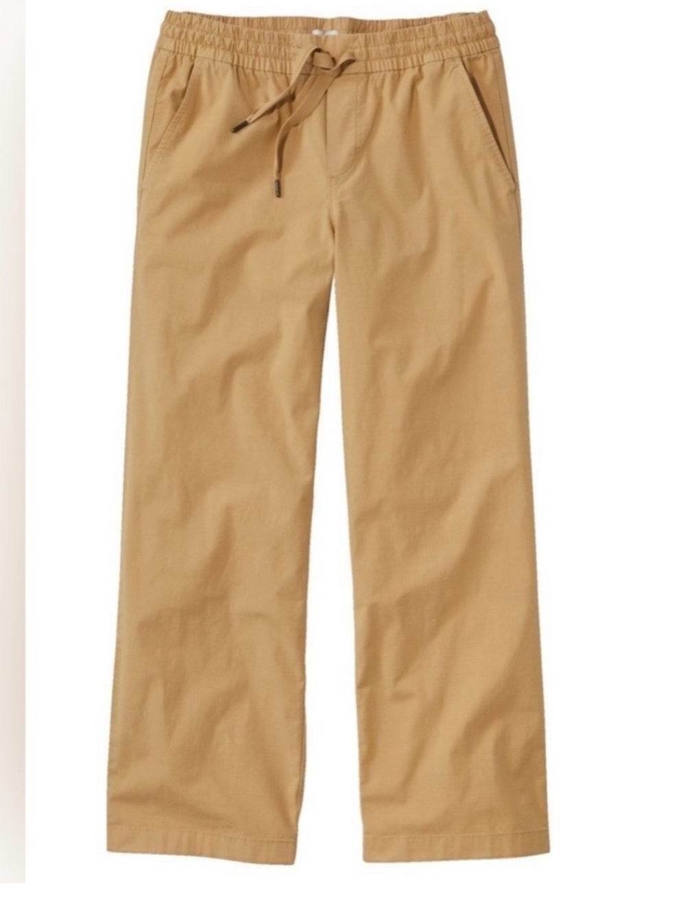 L.L. Bean Woman’s Pull on Ripstop Drawstring Khaki Ankle Pants
